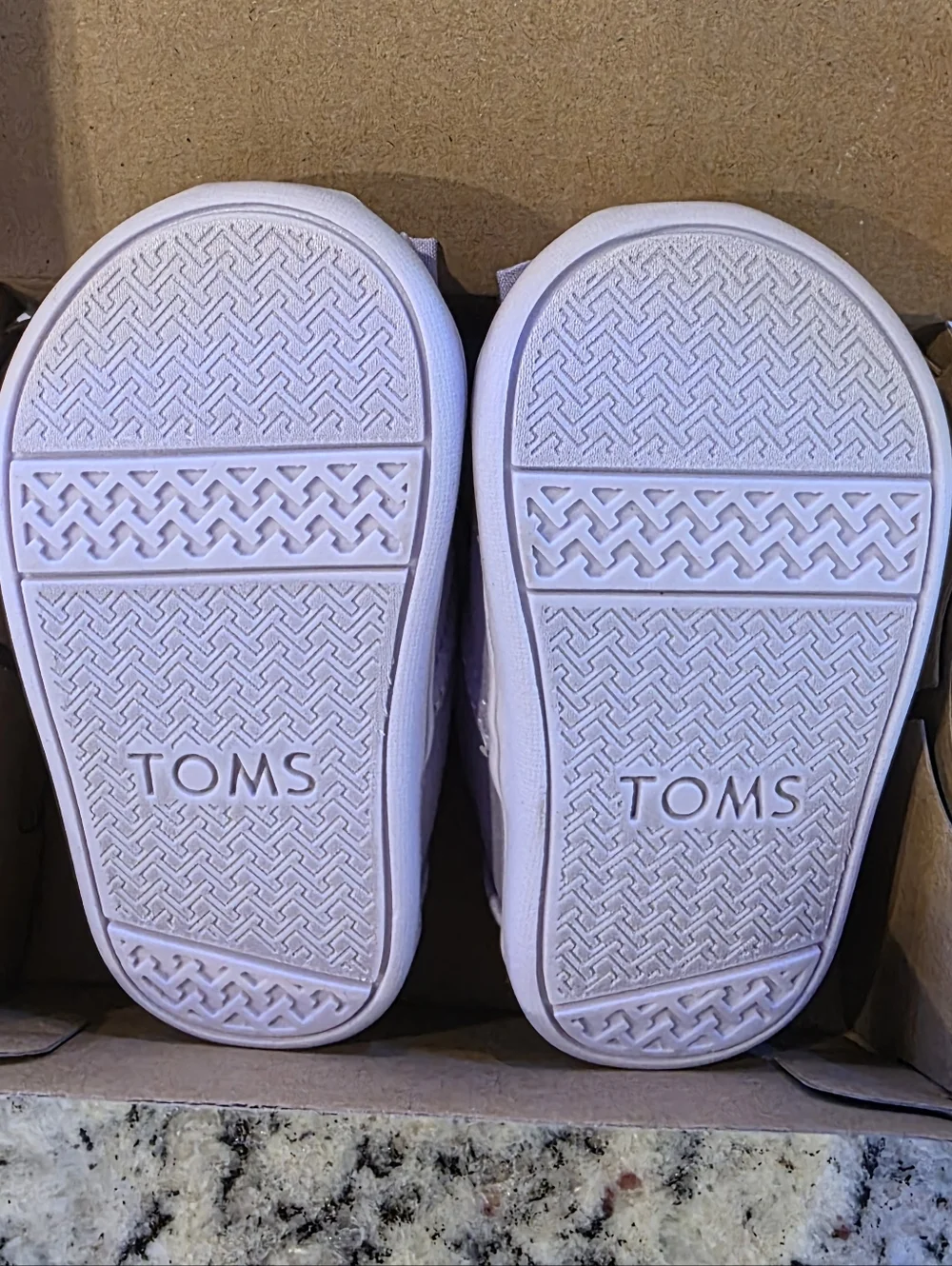 TOMS Kids Light Orchid Canvas Ruffle Alpargata - Size Tiny 4 - NWT/B